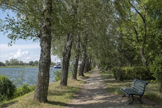 Havelpromenade in Ketzin, Havelland, Brandenburg, Germany, Europe