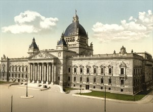 The Imperial Court in Leipzig in Saxony, Germany, around 1900, Historic, digitally restored