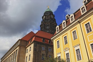 The New Town Hall in Dresden, Saxony, Germany, Europe