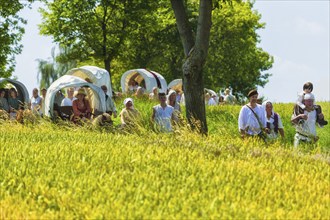 Settlers' train in Central Saxony