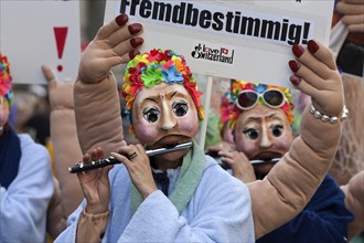 Basler Künstlerlarven, masks, Basler Fasnet parade, Basler Fasnacht, Basel, Switzerland, Europe