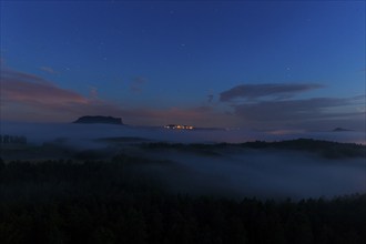 View from the Gamrig To Lilienstein and Königstein