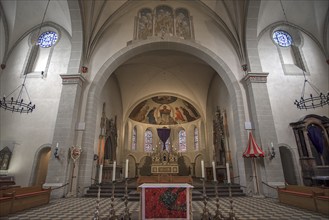 Chancel of the Basilica Sankt Kastor, Koblenz, Rhineland-Palatinate, Germany, Europe