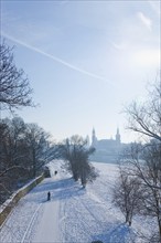 Dresden silhouette in winter