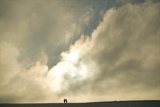 Hikers near Lauenstein in the Ore Mountains