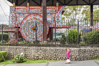 The largest ox cart in the world, traditional handicraft, Sarchi, Alajuela Province, Costa Rica,