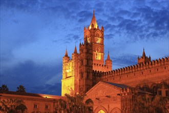 In the old town of Palermo, the Cathedral Maria Santissima Assunta, Roman Catholic Church, Unesco