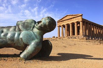 In the Parco Valle dei Templi di Agrigento, Unesco World Heritage Site, remains of the ancient city