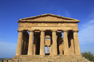 In the Parco Valle dei Templi di Agrigento, Unesco World Heritage Site, remains of the ancient city