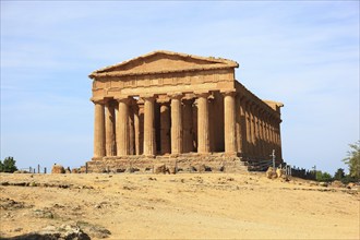 In the Parco Valle dei Templi di Agrigento, Unesco World Heritage Site, remains of the ancient city