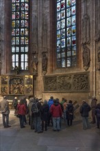 Guided tour of the Sebaldus Church, Nuremberg, Middle Franconia, Bavaria, Germany, Europe