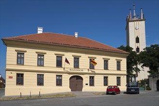 Town Hall and Catholic Church of St Peter and Paul, Podivín, Kostel, Podiwin, Breclav, Jihomoravský