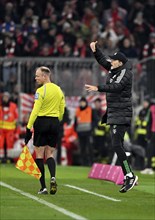 Coach Thomas Tuchel FC Bayern Munich FCB on the sidelines, gestures, Allianz Arena, Munich, Bayern,