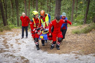 Winch rescue training of the rescue helicopter, Christoph 62, on the occasion of the 50th