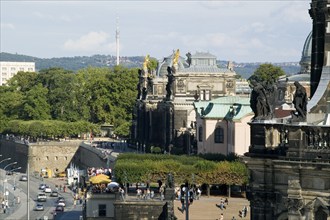 Brühl's Terrace is an architectural ensemble and a tourist attraction in Dresden. It is located in