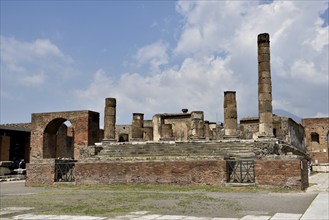 Ruins of the ancient city of Pompeii, Campania, Italy, Europe