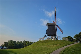 Sint-Janshuismolen Sint-Janshuis Mill windmill in Bruges, Belgium, Europe