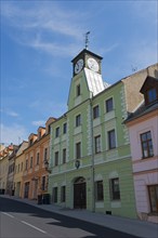 Old town centre with town hall, Krupka, Graupen, Teplice, Ústecký kraj, Bohemia, Czech Republic,