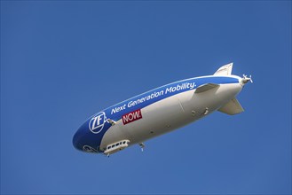 Zeppelin NT in the sky over Friedrichshafen, Lake Constance, Baden-Württemberg, Germany, Europe