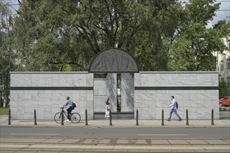 Memorial at the Warsaw Ghetto, site of the deportations, Stawki, Warsaw, Mazovian Voivodeship,