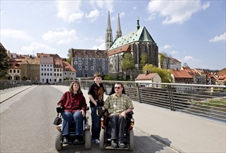 E-wheelchair user in Görlitz