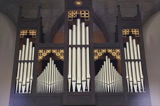 Organ of the Roman Catholic City Parish Church of St. Augustin, Coburg, Upper Franconia, Bavaria,