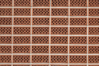 Perforated brick wall, background, texture, Germany, Europe