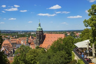 View from Sonnenstein Fortress over St. Mary's Church to the Old Town