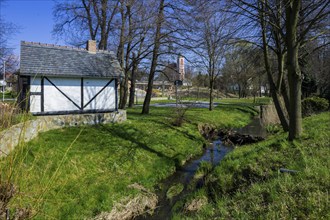 Village view of Nebelschütz in Lusatia