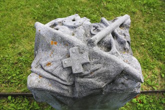 The Swedish grave, former mass grave of 300 Swedish cavalry soldiers, memorial, memorial stone,