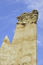 Strange rock formations created by water erosion at the Orgues d'Ille-sur-Têt in the