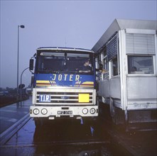 Customs activities, here on 29.11.1994 in Pomellen, on the German-Polish border, Germany, Europe