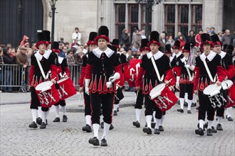 BRUGES, BELGIUM, MAY 17: Annual Procession of the Holy Blood on Ascension Day. Locals perform an