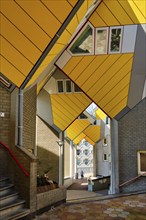 ROTTERDAM, NETHERLANDS, MAY 11, 2017: Cube houses, innovative cube-shaped houses designed by