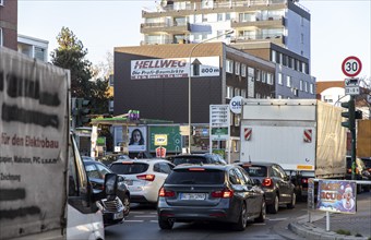 Gladbecker Straße in Essen, B224, inner-city street in Essen heavily polluted by air pollution,