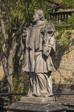 Sculpture of St. Nepomuk, Zeil am Main, Lower Franconia, Bavaria, Germany, Europe