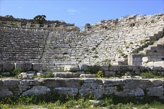 The Greek theatre in the former ancient city of Segesta, the province of Trapani, Sicily, Italy,