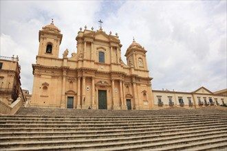 Old town of the late Baroque city of Noto in the Val di Noto, the Cathedral of San Nicolo, Syracuse