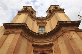 Old town of the late Baroque city of Noto in the Val di Noto, church, Chiesa di Montovergine,