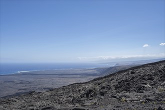 Lava rock at Mau Loa o Mauna Ulu, Chain of Craters Road, Hawaii Volcanoes National Park, Big