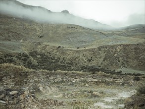 Landscape in the Andean highlands, Curipata, Peru, South America