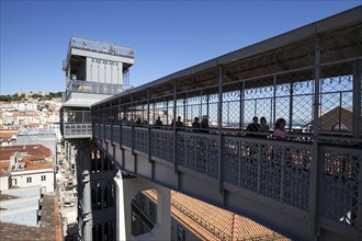 Lift, Passenger lift, Elevador de Santa Justa, Lisbon, Portugal, Europe