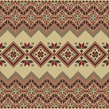 Traditional Polish embroidery vector pattern