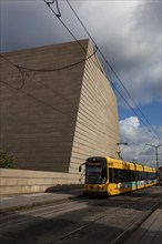 New Synagogue and Tramway in Dresden, Saxony, Germany, Europe