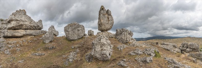 Strangely shaped rocks in the chaos of Nimes le Vieux in the Cevennes National Park.