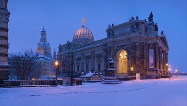 Brühl's Terrace in winter