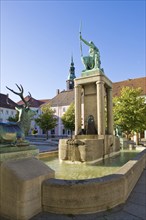 Großenhain main market with Diana fountain