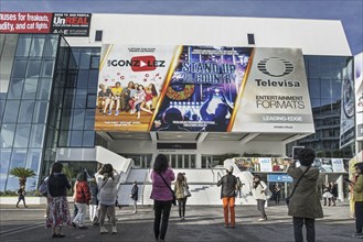 Entrance of the Palais des Festivals et des Congrès in the city Cannes, French Riviera,