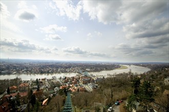 Elbe flood in Dresden Loschwitz