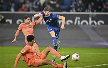 Goal kick Action Goal chance Marius Bülter TSG 1899 Hoffenheim (21) v Christian Gamboa VfL Bochum